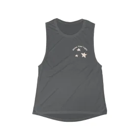 Spiritual Gangster Star Muscle Tank, Shine Your Light, Women's Flowy Scoop Muscle Tank