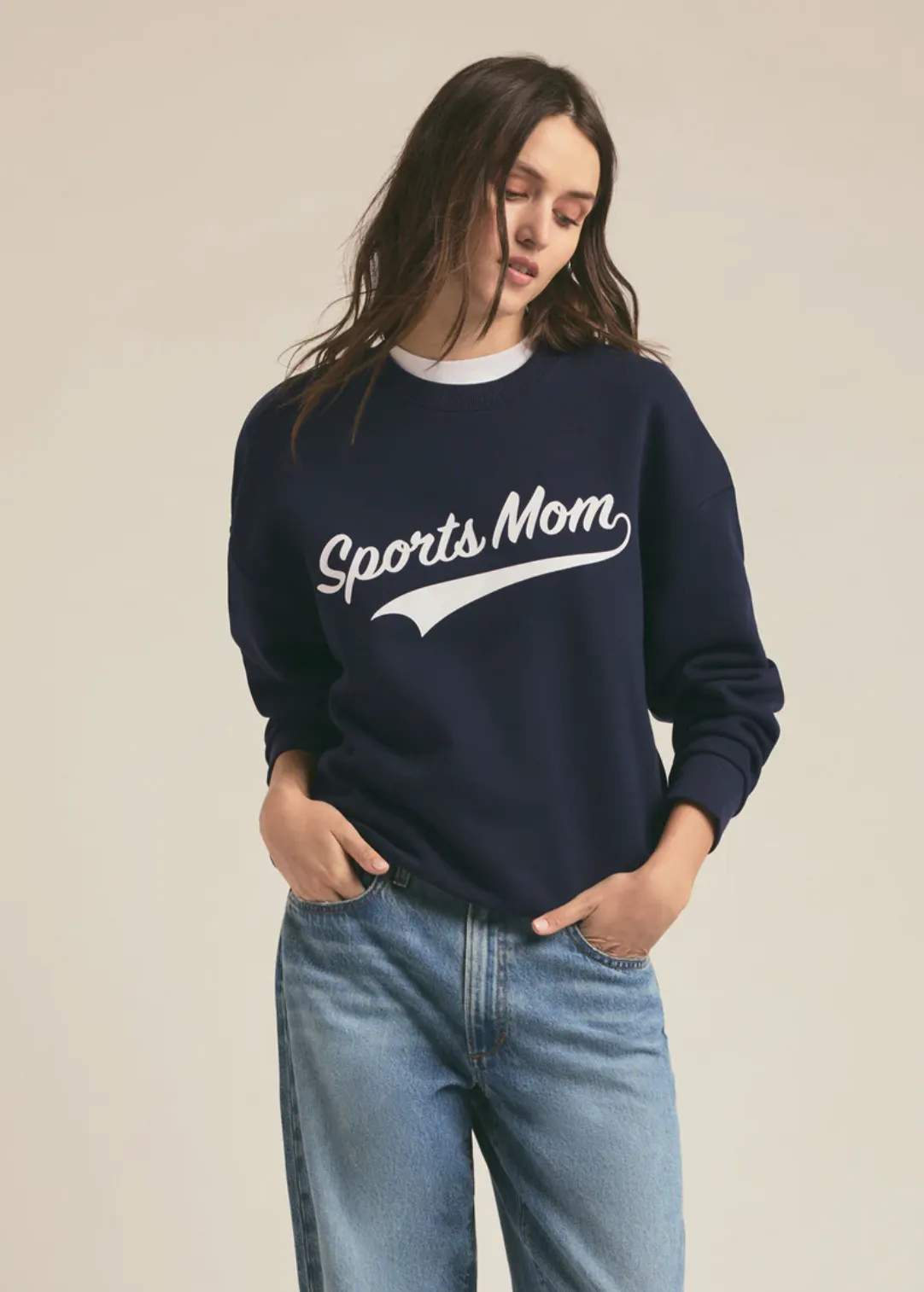 Sports Mom Sweatshirt in Navy