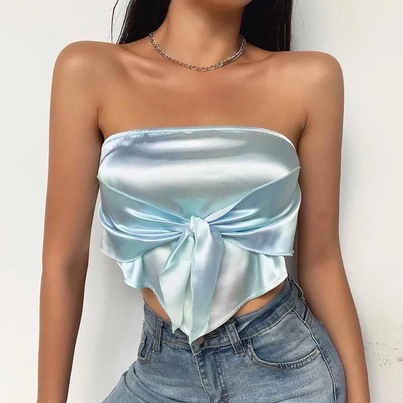 Summer Strapless Bandage Tank Tops