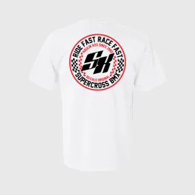 Supercross BMX | White Speed Checks T-Shirt
