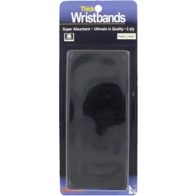 Thick 2-Ply Wristband - Black