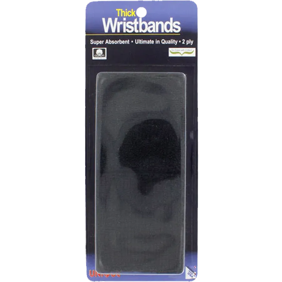 Thick 2-Ply Wristband - Black