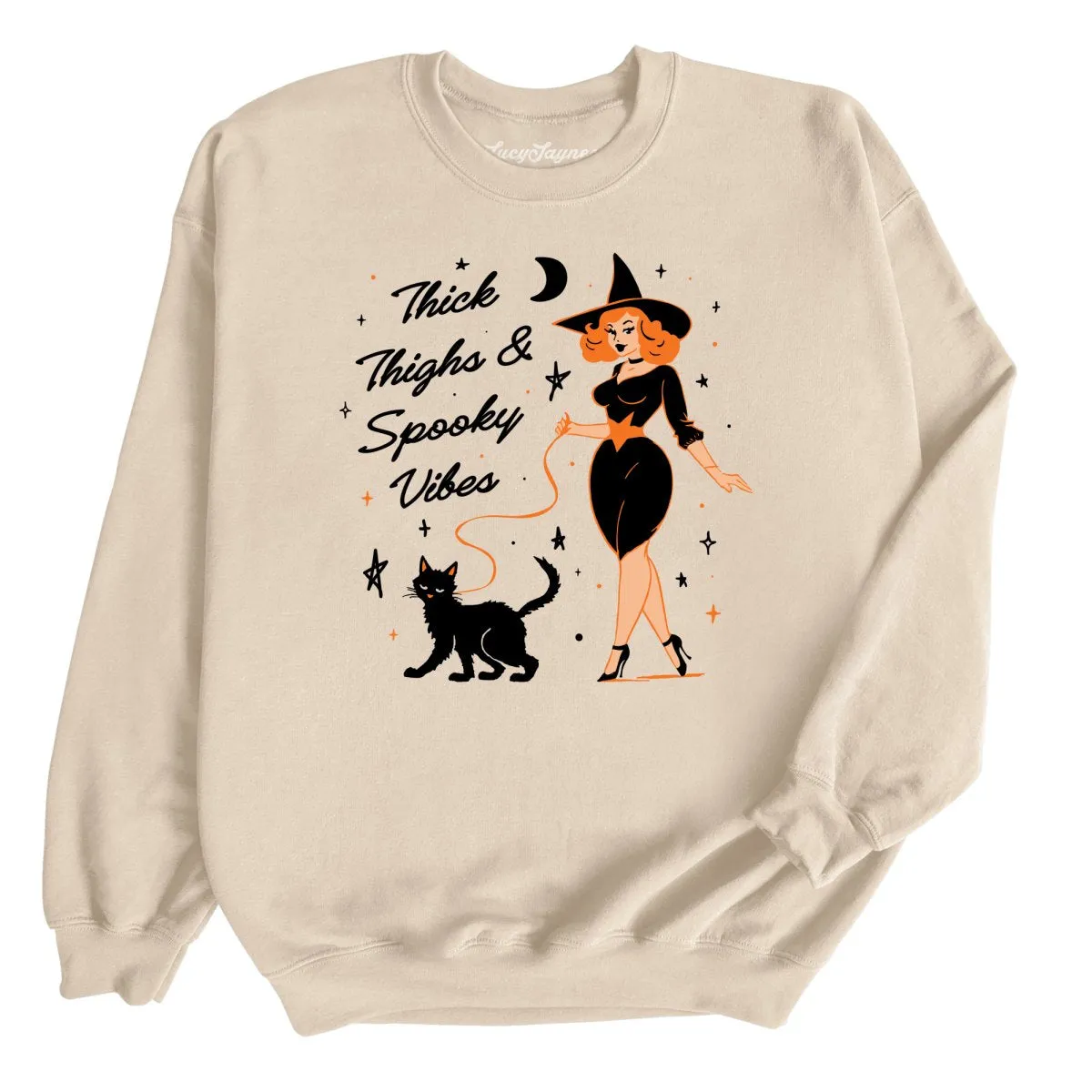 Thick Thighs and Spooky Vibes Sweatshirt