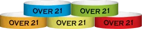 Tyvek® 3/4" x 10" Over 21 pattern wristbands