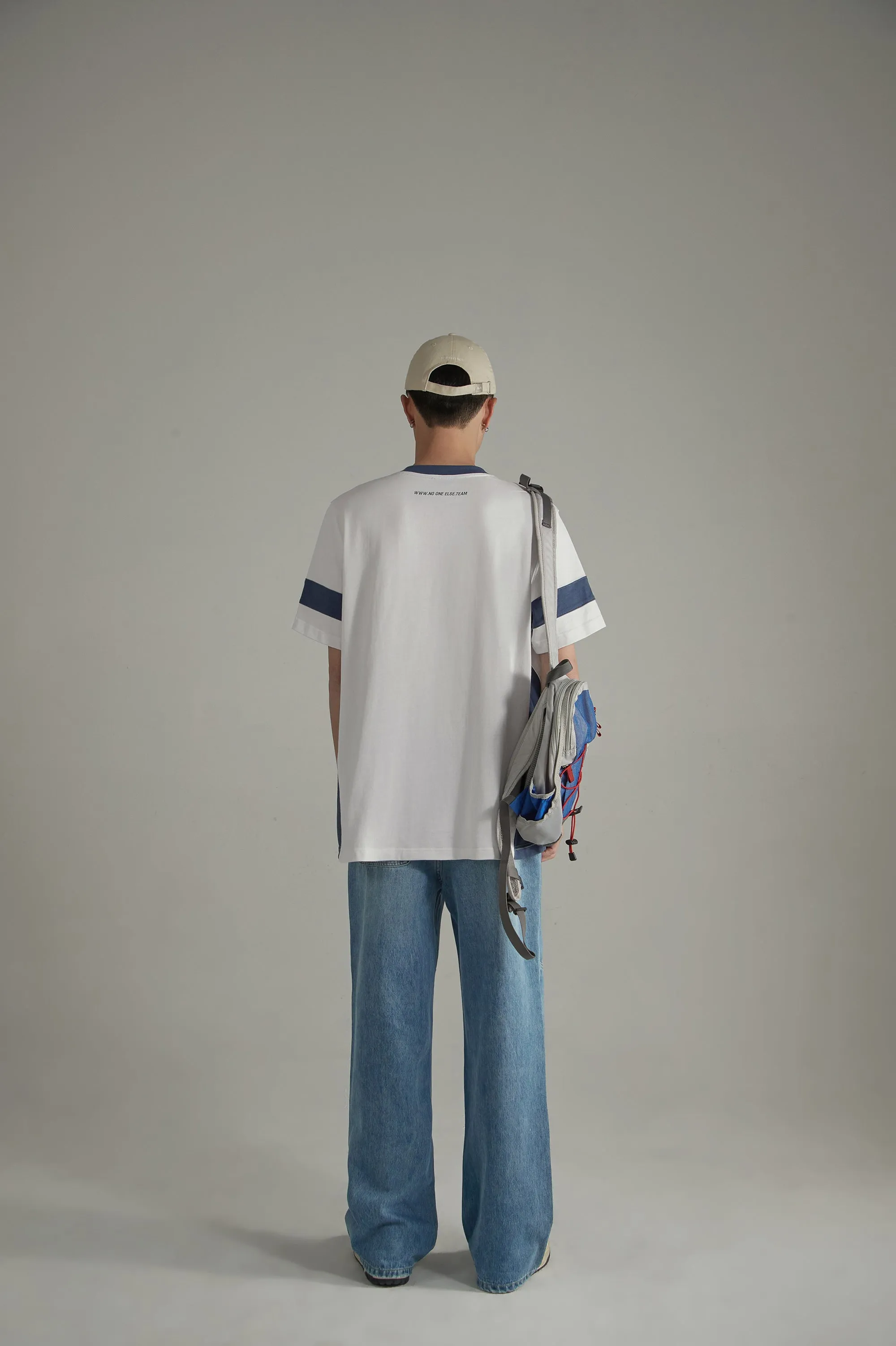 V Neck Loose Fit Sporty T-Shirt