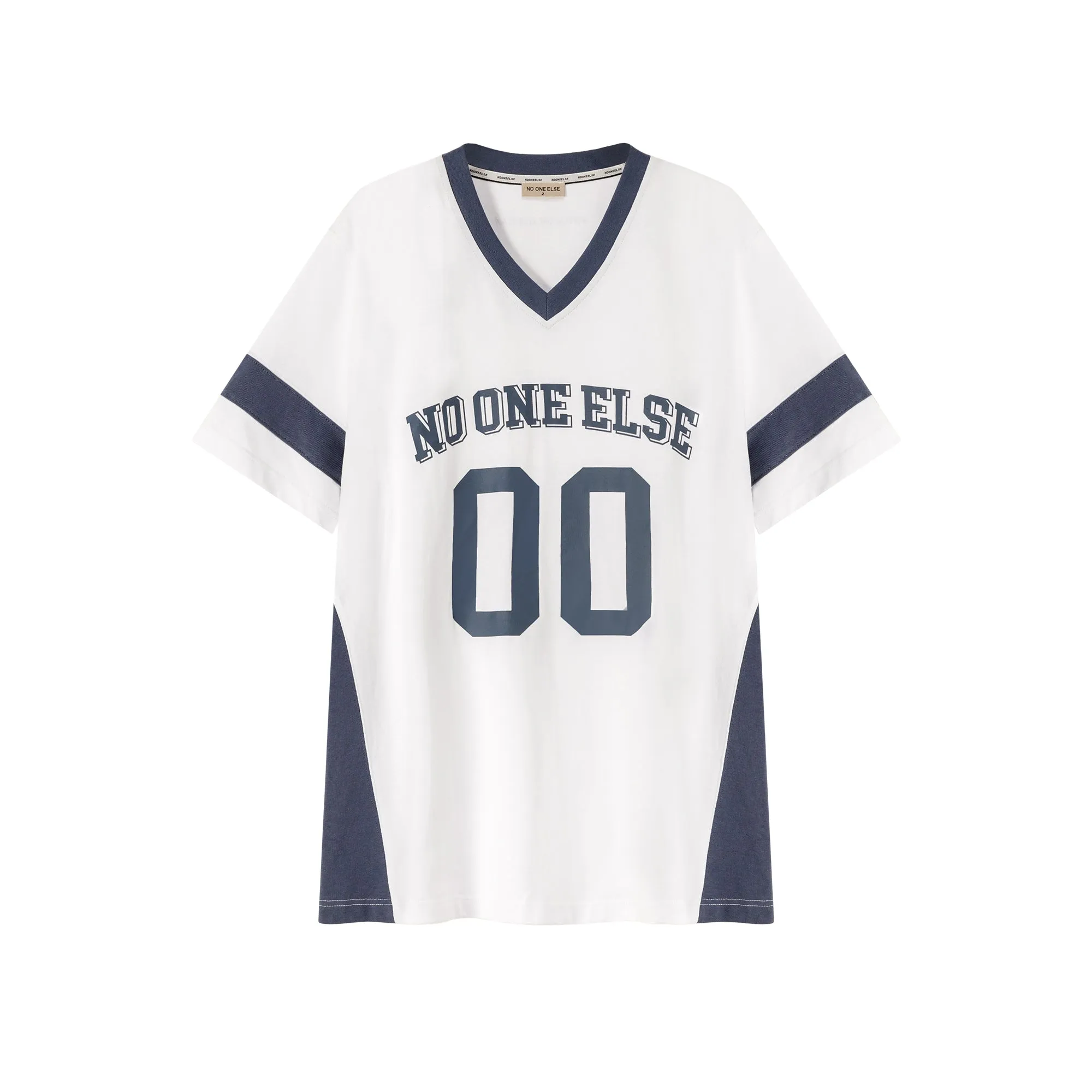 V Neck Loose Fit Sporty T-Shirt