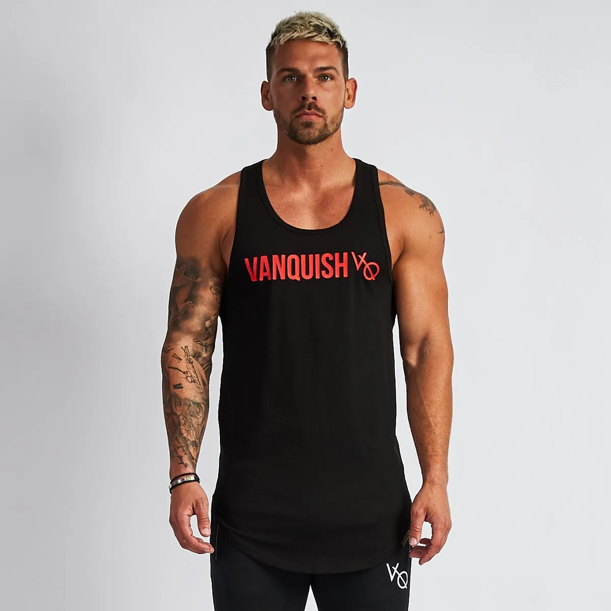 Vanquish Triumph Black Longline Tank
