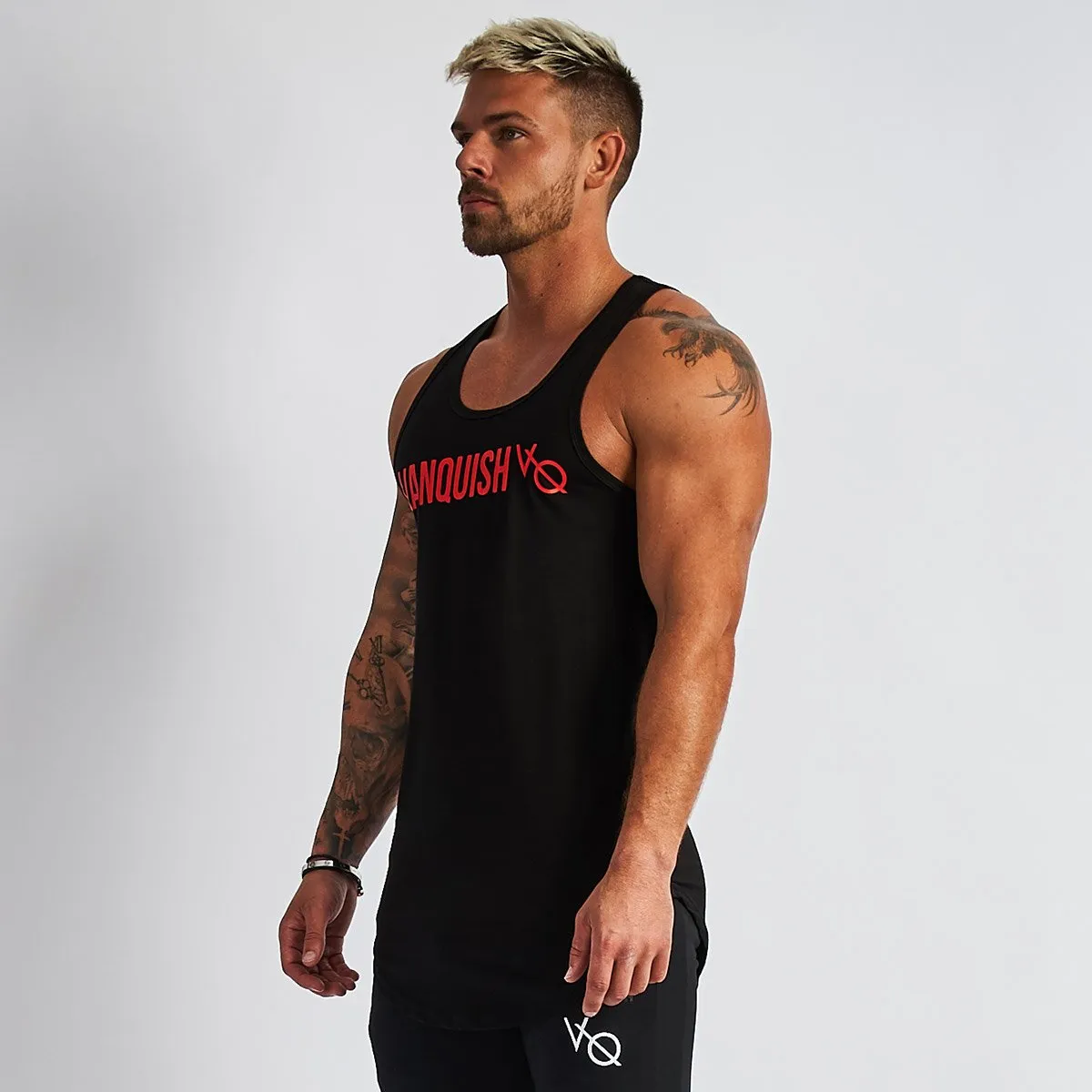 Vanquish Triumph Black Longline Tank