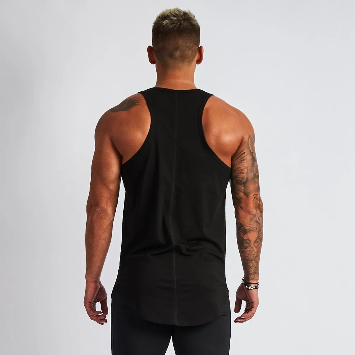 Vanquish Triumph Black Longline Tank