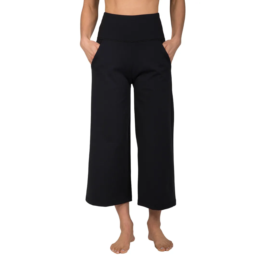 Wide Leg Crop Moisture Wick Pant