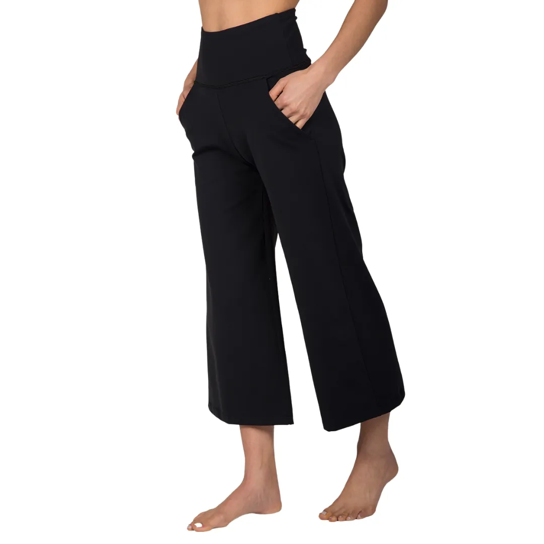 Wide Leg Crop Moisture Wick Pant