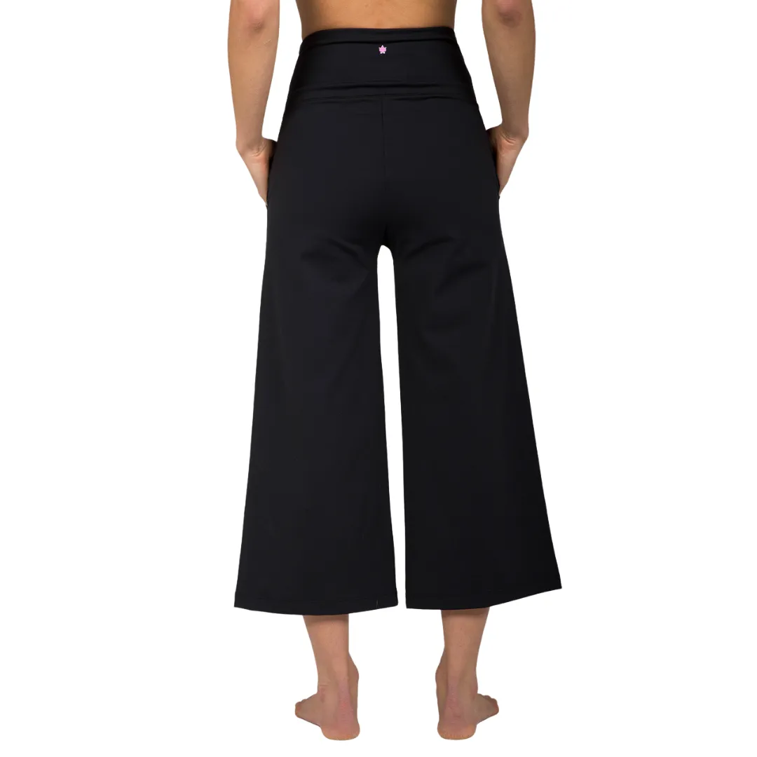 Wide Leg Crop Moisture Wick Pant