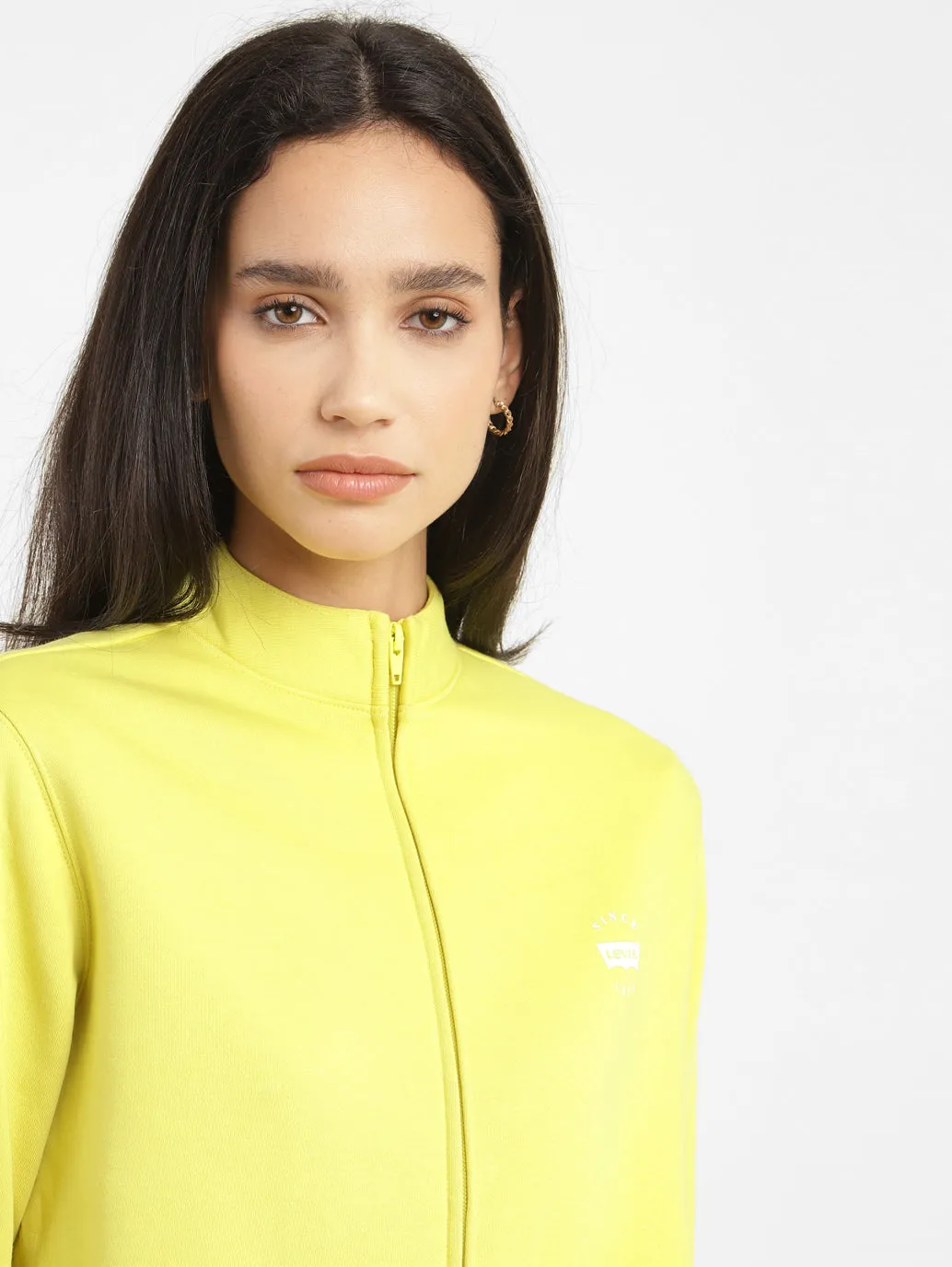 Women's Solid High Neck Sweatshirt