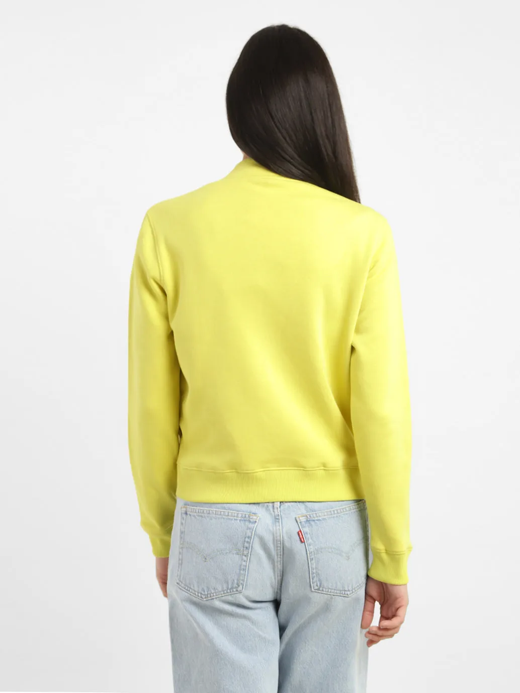 Women's Solid High Neck Sweatshirt