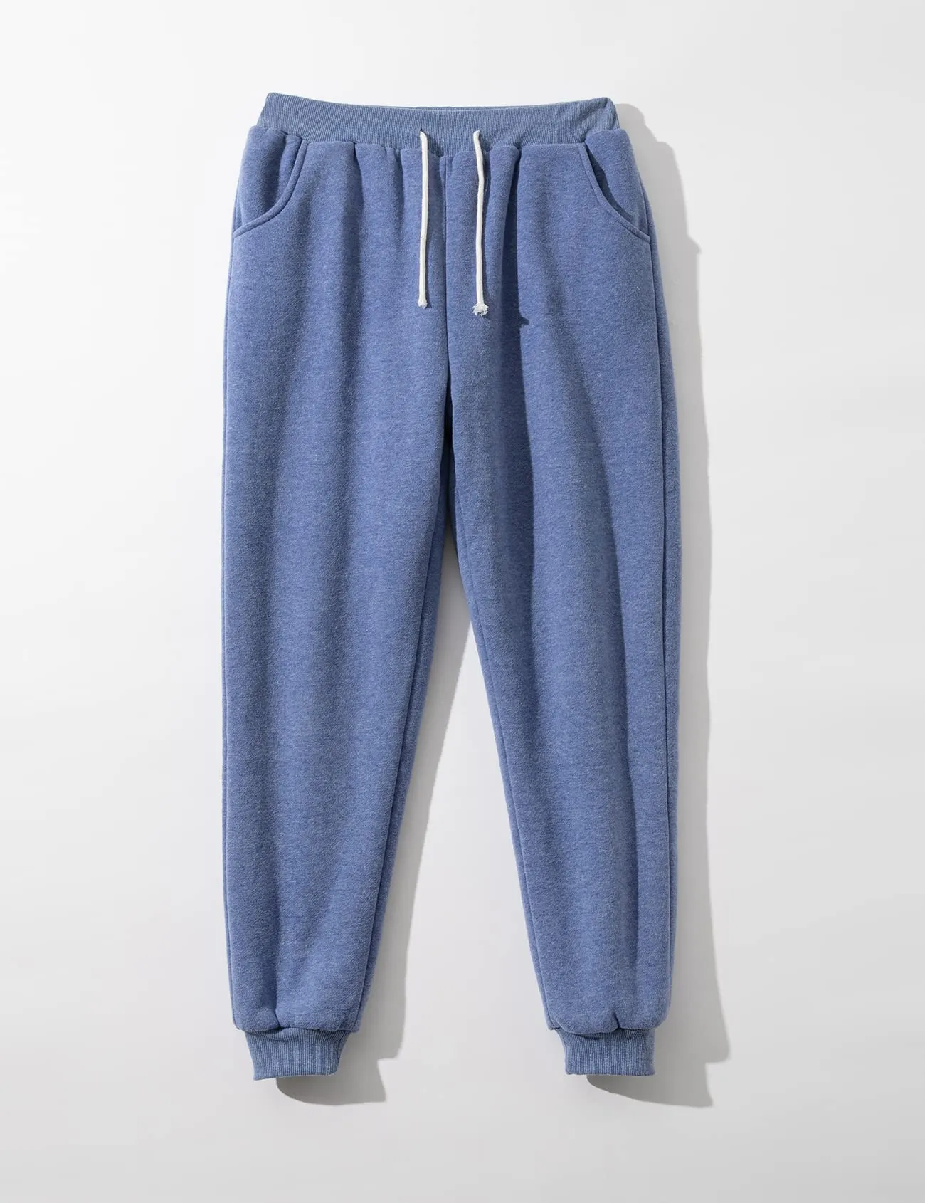 Women's Warm Sherpa Lined Sweatpants Drawstring Jogger Fleece Pants with Pockets
