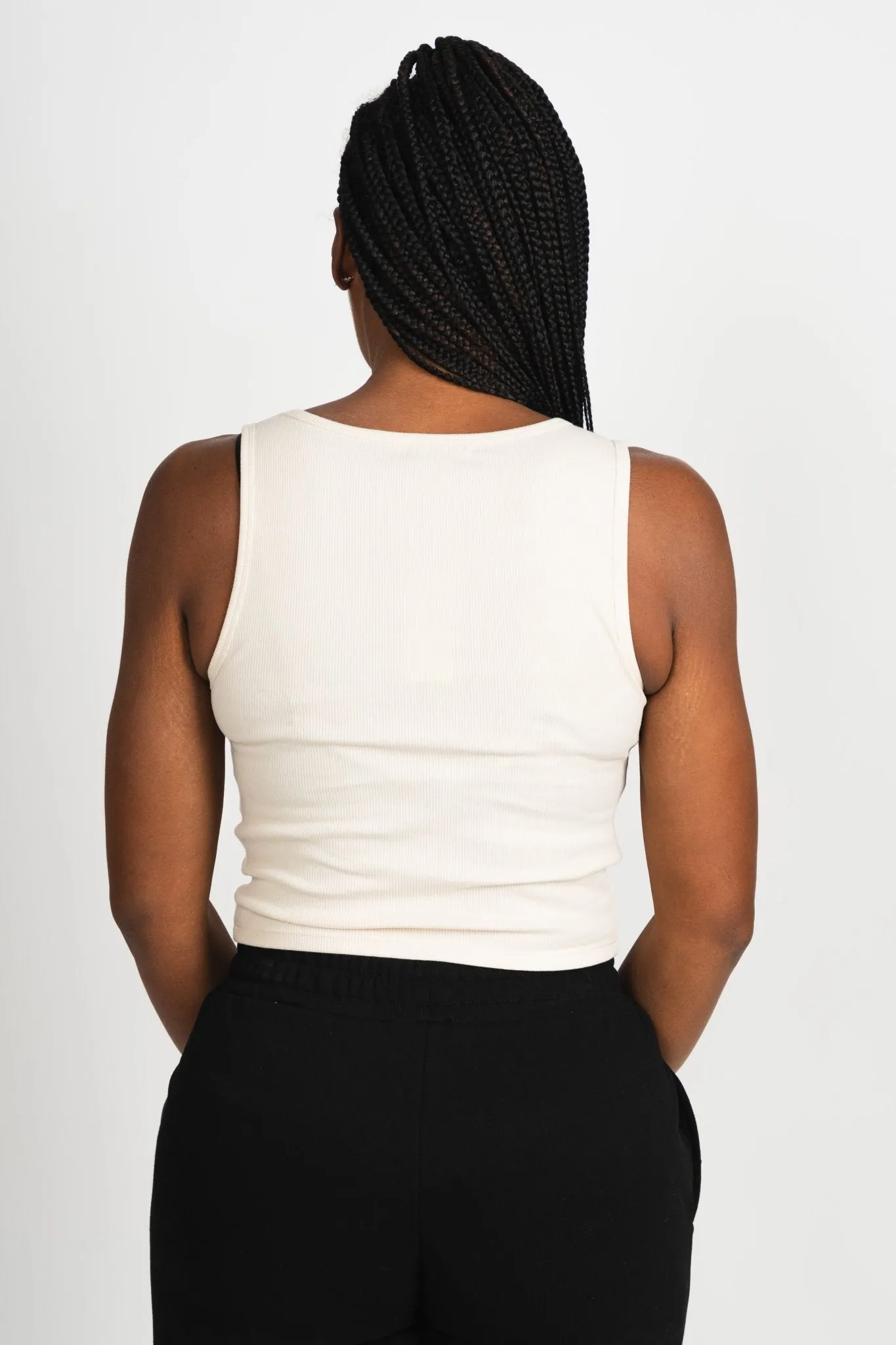 Z Supply Essy ribbed tank top oat milk