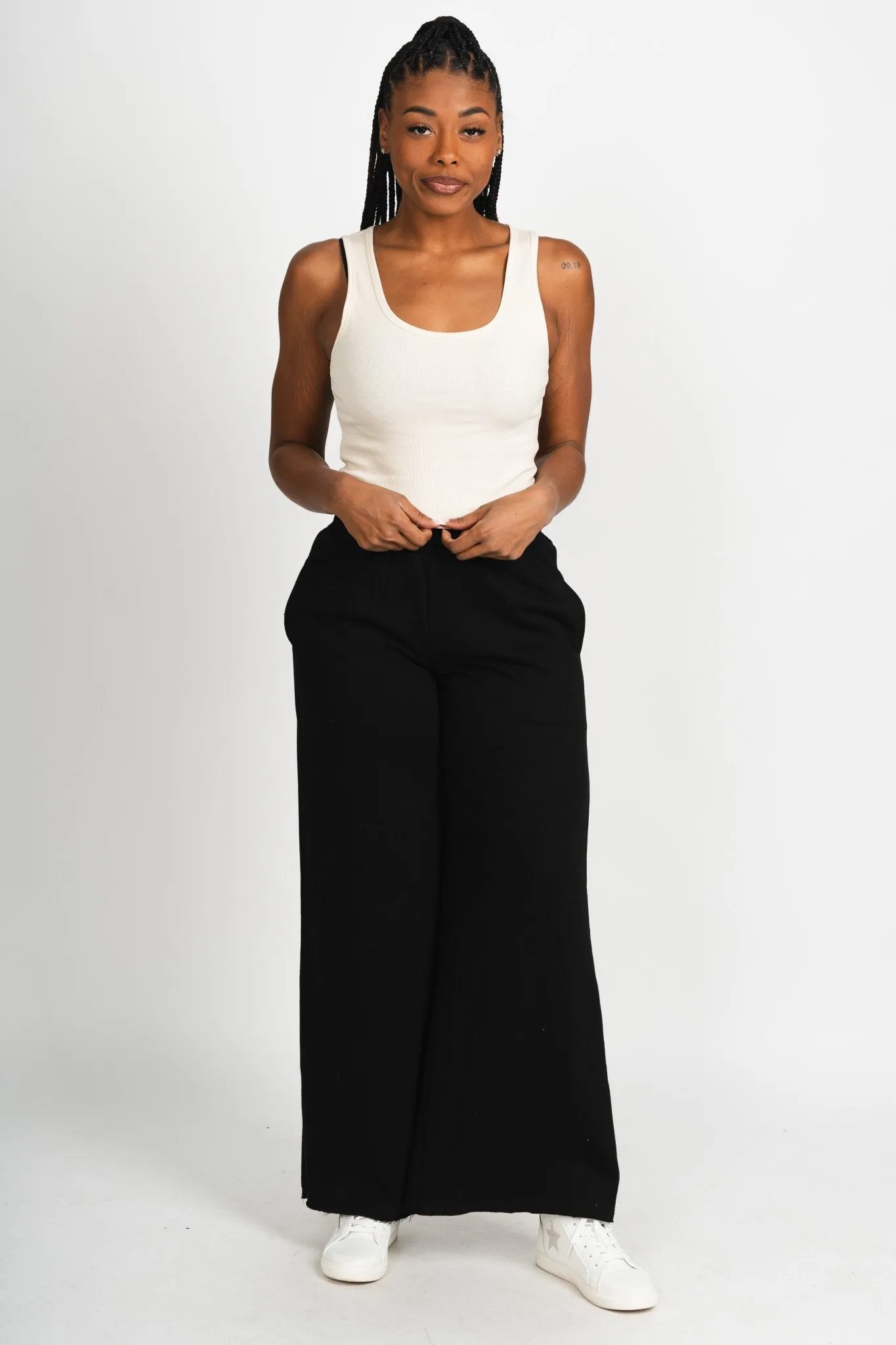 Z Supply Essy ribbed tank top oat milk