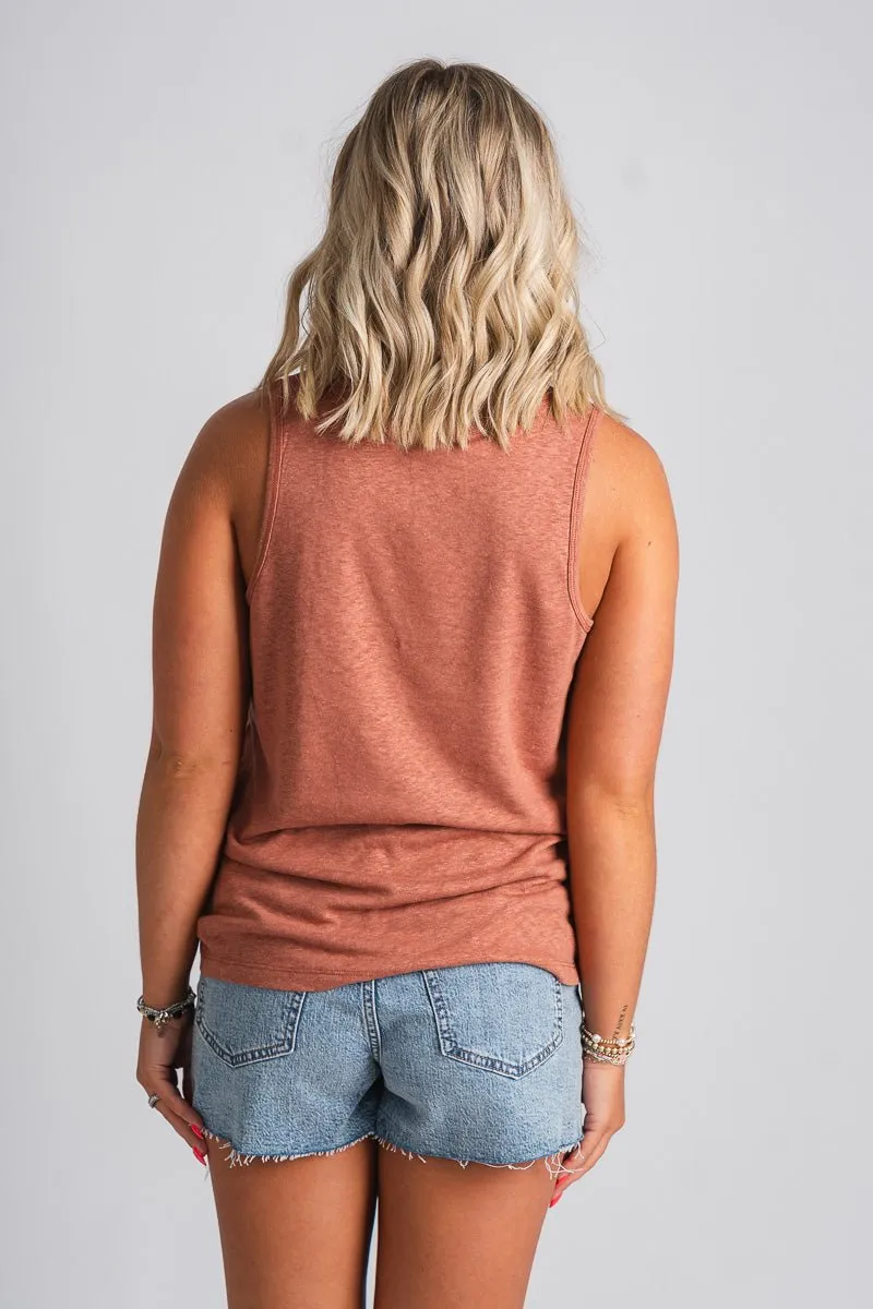 Z Supply Pamino tank top adobe clay