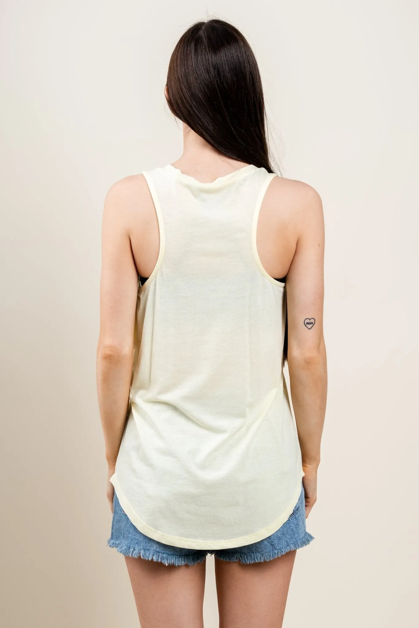 Z Supply pocket racer tank top tropical sun